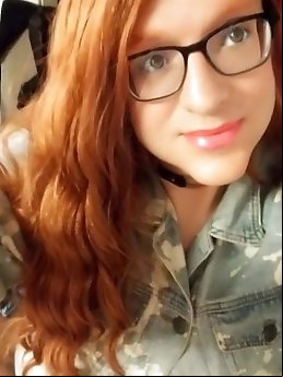 Redhead shemale trans masturbation cum cock